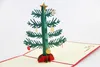 Livraison gratuite 3 $ 10 Carte de Noël Arbre de cloche de Noël en trois dimensions Sculpture sur papier 3D haut de gamme Carte de Noël personnalisable
