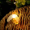 Honungsbina solsträng ljus med 30 lysdioder utomhus vattentät dekor för trädgårds uteplats dekorationer varm vit