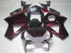 Free custom fairings set for Honda CBR900RR 2002 2003 CBR954 black red flames fairing kit 02 03 CBR954RR CBR 954RR HA22