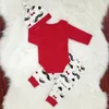 2018 nyfödd baby pojke kläder långärmad röda toppar slips romer + skägg byxor + hatt 3pcs gentleman outfits set toddler boys kläder set