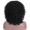 Perucas de cabelo humano de renda encaracolada curta para mulheres negras afro 10 polegadas 130 densidade afro -americana3184302