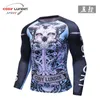 Ny 3D-tryck Märke Mäns Kompression Tights Långärmad Kortärmad T-shirt Fashion Animal Jiu Jitsu Panda Tamiya Orangutan