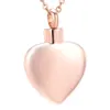 Stainless Steel simple Heart Cremation Pendant Necklace Memory Ashes Keepsake Urn Necklace Funeral Casket Jewelry