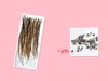 10pcs / lot 15-35cm couleurs naturelles plumes de cheveux 100% vrai coq grizzly mince extensions de cheveux de plumes individuelles277s