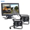 DIYKIT 7 pulgadas 2 pantalla LCD dividida Monitor de coche HD CCD Sistema de cámara de coche de visión trasera para el camión de la casa flotante del autobús