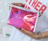 Yeni lazer kadın çanta yaratıcı kişilik küçük çanta gençlik moda makyaj çanta su geçirmez kozmetik çantalar222b