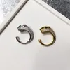 Nieuwe mode verstelbare dier luipaard hoofd stijl sieraden liefde ring voor mannen vrouwen geschenken eenvoudige bruiloft diamanten paren ringen kerstcadeau