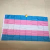 3x5 ft breeze transgender 플래그 핑크색 블루 무지개 깃발 LGBT 프라이드 배너 플래그가있는 황동 그로밋