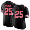 Nuova maglia Mike Weber 25 College Football cucita Campbell 34 taglia S-4XL blu scuro/azzurro/bianco Maglie-Outlet di fabbrica