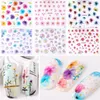 Fake Nagels 3D Nail Art Transfer Stickers 50 vellen Bloem Decals Manicure Decoratie Tips