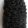 10 "-26" 100s Afro Kinky Curly Keratin Menselijk Hair Extensions 100G Keratin Stick Tip Hair Extensions I Tip Hair Extensions Human Capsules