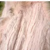 Free shipping Women's Natural real  fur vest with raccoon fur collar waistcoat/jackets rex  knitted Spring Winter