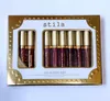 Nieuwe hot make-up ster-studded acht vloeibare lippenstift set 8 stks / doos langdurige romige glans vloeibare lipstick hoge kwaliteit DHL verzending