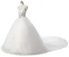 2018 Ny bollklänning bröllopsklänningar V-nackeapplikationer Crystal Wedding Gowns Chapel Train Bröllopsklänningar Robe de Mariage Vestido de Noiva