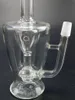 8.5 Inch Double Recycler Glass Water Pipe Bong Hookahs with 14.4mm Joint Heady Bongs Oil Rigs Dab Rig Bowl Dome Purple Black