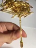 Pá de ouro portátil fumar dab dabber cera acessórios erva seca snuff snortertool para plataformas petrolíferas tubos de vidro mão bong