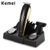 Kemei KM-526 Pro Rechargeable Electric Hair Clipper 5 In 1 Washable Nose Beard Trimmer Shaver Hair Cutting Machine AC 100-240V