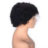 Perucas frontais de renda encaracolada para mulheres negras de Cor Natural Perucas de Cabelo Humano Brasileiro de capa média 130% Densidade