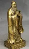+8" Statua di educatore politico di Confucio Kongzi, famoso ottone dell'antichità cinese