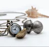 Poer Bronze Balck Necklace Pocket Watches215Q