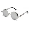 Brand new 2024 Mirror Lens Round Glasses Goggles Steampunk Sunglasses Vintage Retro For men and women Hisper Eyewear