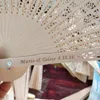 Personalized Wedding Favors sandalwood hand fans anniversary souvenir party birthday gifts in bulk 50pcs lot4654298
