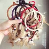 حلقات مزدوجة اليد جعلت الحلم الماسك المنزل شنقا Dreamcatcher ديكور 6colors مختلطة الحرفية المصنوعة يدويًا WHO254W