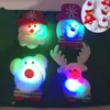 Led Christmas Brosch Badge dekorationer för Santa Claus Snowman Deer Bear Glow Blinkande Brosch Plush Toys Present WX9-971