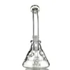 14mm Bowl Piece Fab Yumurta Recycler Cam Bongs Su Bongs MFE09-1 Sigara ile 24cm Yükseklik Mini Beher Bong Dab Rigs Su Boruları