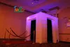 Två dörrar 2-dörrar Anpassade bröllopsfest Uppblåsbar Pobooth LED PO Booth Tent277w