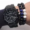 8mm Nieuwe Mode Natuurlijke Houten Steen Kralen Wortel Chakra Jewery Hip Hop Bead Armband Boeddha Woord Sieraden Voor Mannen Vrouwen Gift