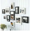 Set di 11 cornici per foto multiple in legno, cornici da parete, collage, bianco nero, set CH0032