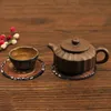 الخيزران الشاي كأس حصيرة كوستر الكونغفو الشاي الملحقات تحديد الموقع حامل كأس صحن وعاء منصات العزل الحراري ZA6945