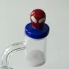 Carb Cap Cartoon Färgat Glas Carb Cap för Quartz Banger Olje Riggar Rökning Tillbehör DCC13