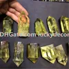 1KG 50mm-80mm Random Size Irregular Polished Surface Cracked Inside Natural Yellow Citrine Quartz Crystal Point Wand Standing Tower Obelisk