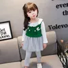 Baby Girls Clothes Set Outifits 2018 최신 여름 신생아 유아 소녀 니트 긴 소매 조끼 + 거즈 원피스 + 바지 3 개 세트