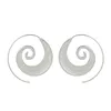 Exaggerated Spiral Gear Earrings Personality big circle spiral earrings Women gold and silver punk hoop ear jewelry