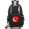 equipe nacional Turquia mochila país estrela bolsa escola crachá Lua Football daypack Futebol mochila bloco do dia Esporte mochila ao ar livre