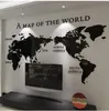 Livraison gratuiteDIY 3D Acrylique Sticker Mural Papier Peint de Carte Du Monde pour Bureau Salon décor