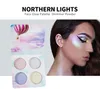 Ny Handaiyan Chameleon Highlighter Palette Ansikte Kontur Makeup Highlighting Bronzer Glow Aurora Shimmer Eyeshadow Kosmetisk kit