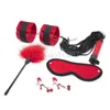 Bondage Soft handcuffs Restraint Set Rope Collar Cuffs Blindfold WHIP Paddle foreplay #R98