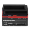 Freeshiping 2,5/3,5 "Sata IDE HDD Docking Station Klon HDD -Gehäuse USB 2 Ports USB 2.0 Hub MS/M2/XD/CF/SD/TF -Kartenleser