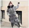 Neue Frauen Winter Jacke Und Mantel Dicke Lange Mit Kapuze Weibliche Baumwolle Gefütterte Jacke Große Faux Pelz Kragen Samt Parka 2018
