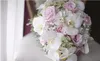 JaneVini 2018 Cascata Artificiale Phalaenopsis Fiori matrimonio Bouquet per spose Goccioline Vintage Rosa Bianco Bouquet da sposa De 4196687