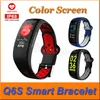 Q6S Smart Armband Watch Färgskärm HR Fitness Tracker Armband Sleeptracker Vattentät IP68 Aktivitet Tracker Smart Band för Android Ios