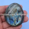 10Pcs Random Size Irregular Polished Therapy Energy Iridescent Natural Labradorite Palm Stones Pebble Gray Moonstone Blue Flash Worry Stone