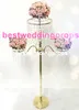 Nowy Styl Crystal Flower Stand Stół Centerpiece Dekoracje Dekoracji Kwiat Żyrandol Ceremony Party Decor Ślubne Materiały Best00046