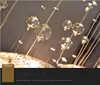 Moderne Kristall-Pendelleuchte, rechteckige Hängelampen, kreative Fisch-Droplight für Schlafzimmer, Wohnzimmer, Dekoration