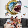 DIY 3D de onderkant van de zee haai muursticker levendige wereld art sticker slaapkamer home decor muursticker waterdicht behang