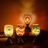 Śródziemnomorski Romantyczny Retro Styl Studium Studium Room Desk Lampa Turcja Mozaika Lampa